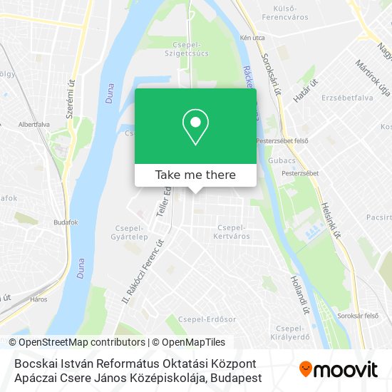 Bocskai István Református Oktatási Központ Apáczai Csere János Középiskolája map