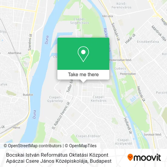 Bocskai István Református Oktatási Központ Apáczai Csere János Középiskolája map