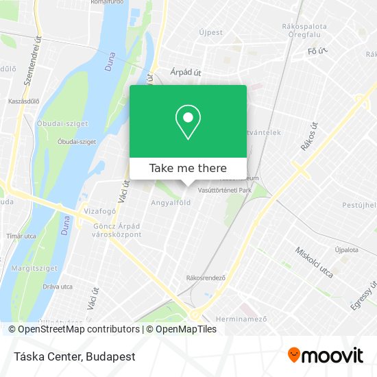 Táska Center map