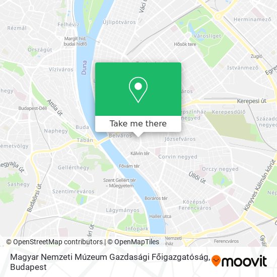 Magyar Nemzeti Múzeum Gazdasági Főigazgatóság map