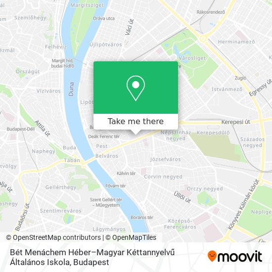 Bét Menáchem Héber–Magyar Kéttannyelvű Általános Iskola map
