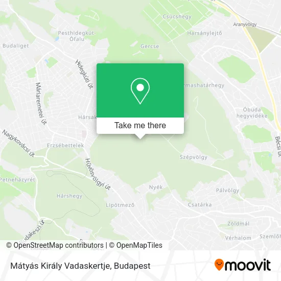 Mátyás Király Vadaskertje map