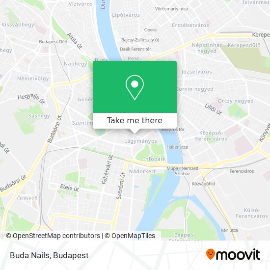 Buda Nails map