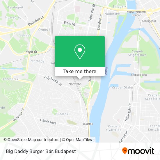 Big Daddy Burger Bár map