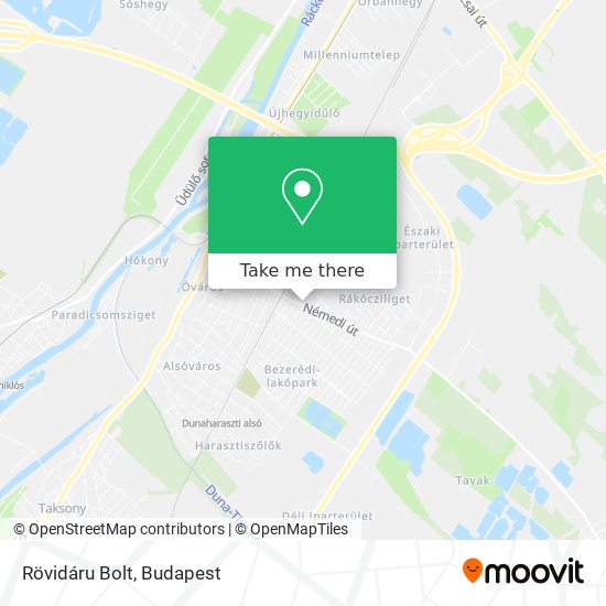 Rövidáru Bolt map