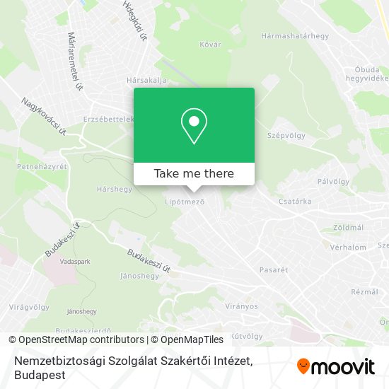 Nemzetbiztosági Szolgálat Szakértői Intézet map