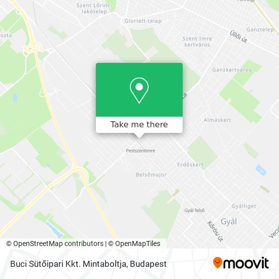 Buci Sütőipari Kkt. Mintaboltja map