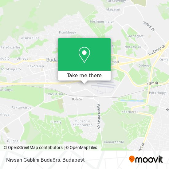 Nissan Gablini Budaörs map