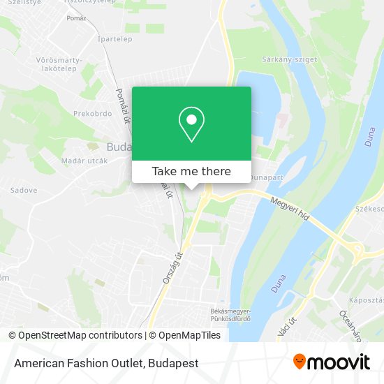 American Fashion Outlet map