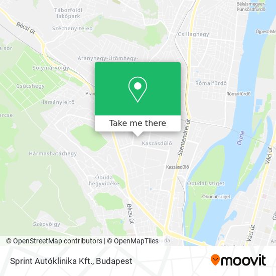 Sprint Autóklinika Kft. map
