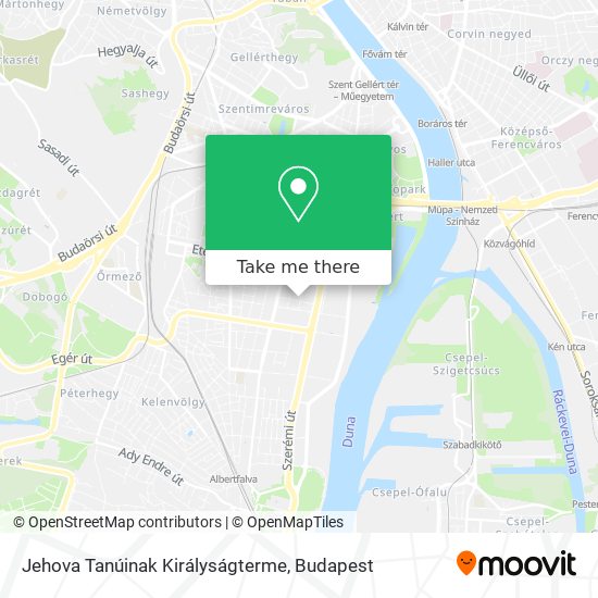 Jehova Tanúinak Királyságterme map