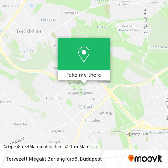 Tervezett Megalit Barlangfürdő map