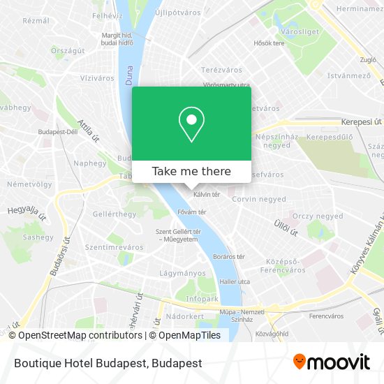 Boutique Hotel Budapest map