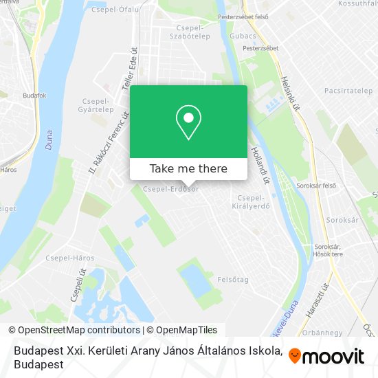 Budapest Xxi. Kerületi Arany János Általános Iskola map