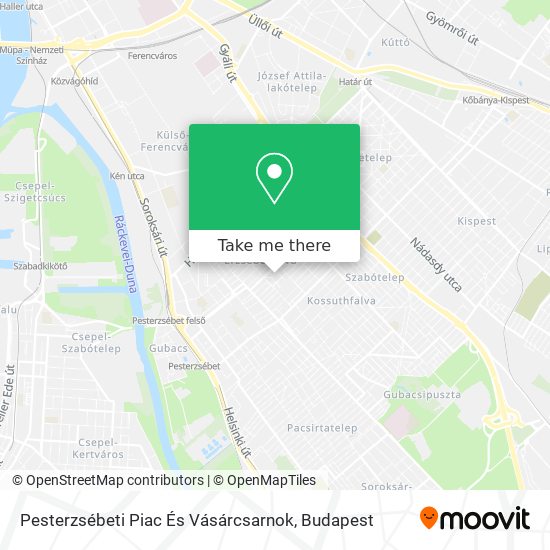 Pesterzsébeti Piac És Vásárcsarnok map