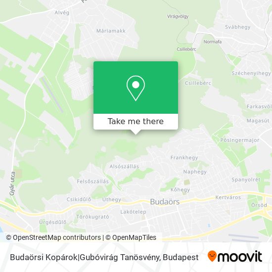 Budaörsi Kopárok|Gubóvirág Tanösvény map