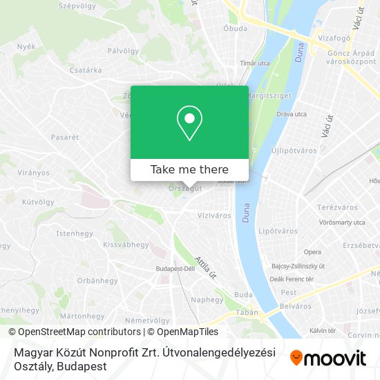 Magyar Közút Nonprofit Zrt. Útvonalengedélyezési Osztály map