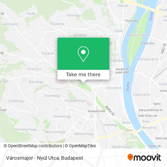 Városmajor - Nyúl Utca map