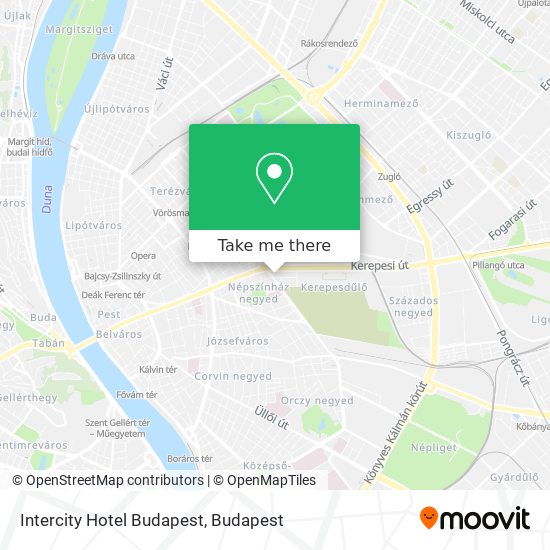 Intercity Hotel Budapest map