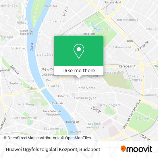 Huawei Ügyfélszolgálati Központ map