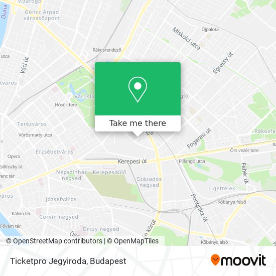 Ticketpro Jegyiroda map