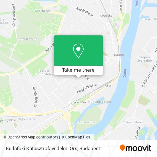 Budafoki Katasztrófavédelmi Őrs map