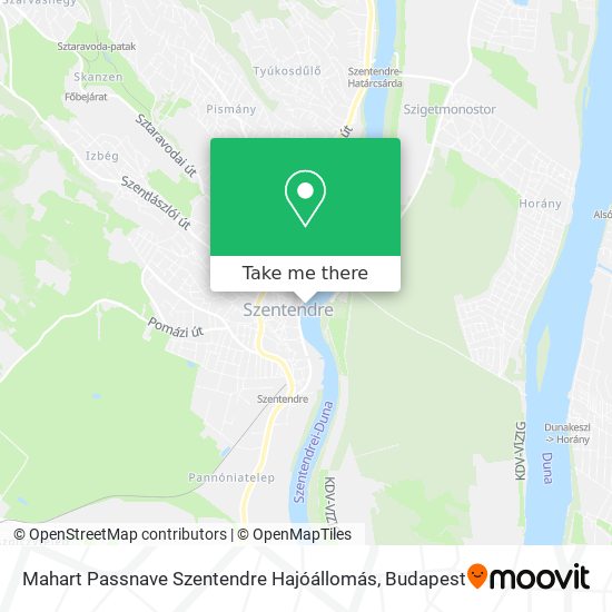 Mahart Passnave Szentendre Hajóállomás map