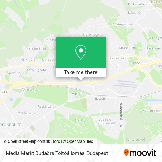 Media Markt Budaörs Töltőállomás map