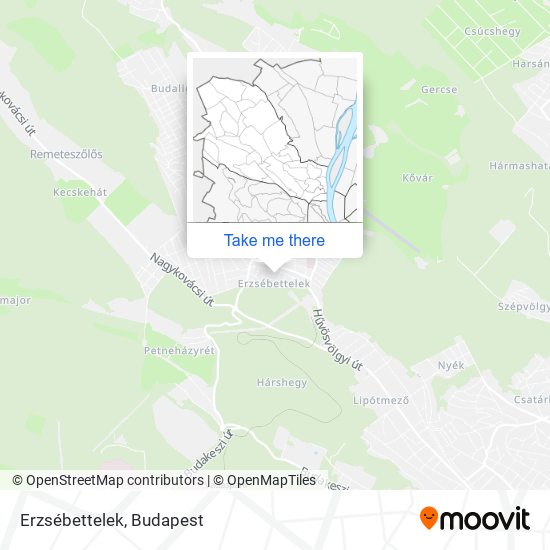 Erzsébettelek map