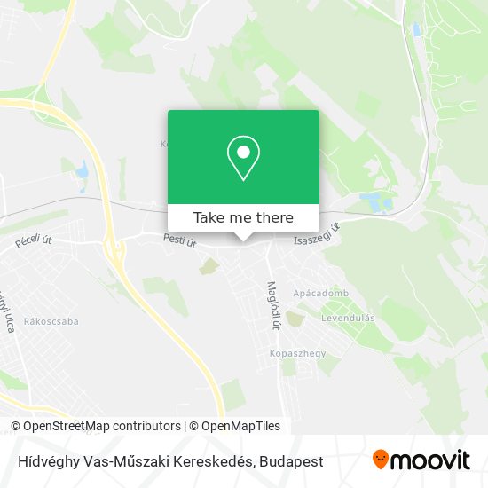 Hídvéghy Vas-Műszaki Kereskedés map