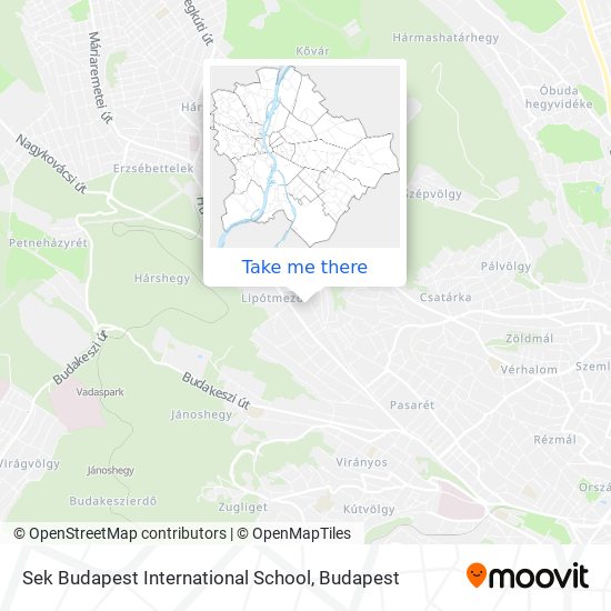 Sek Budapest International School map