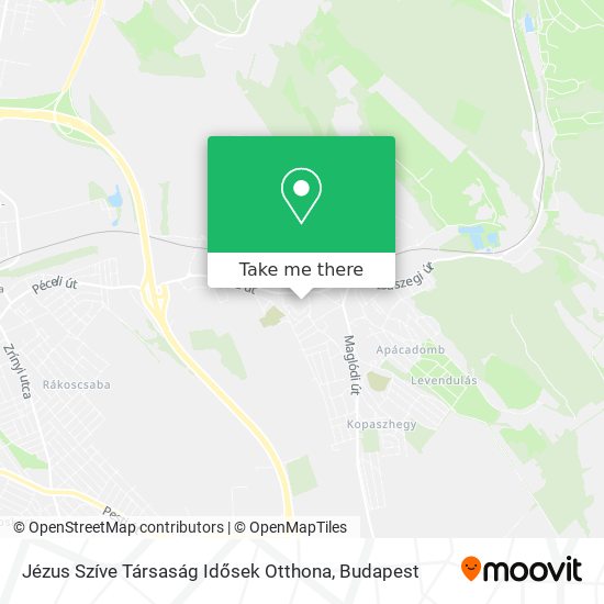 Jézus Szíve Társaság Idősek Otthona map