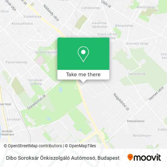 Dibo Soroksár Önkiszolgáló Autómosó map
