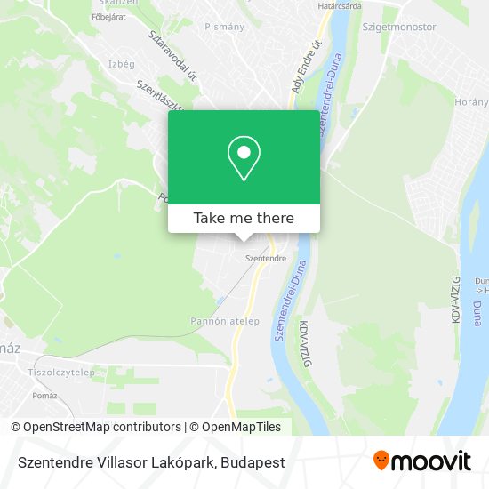 Szentendre Villasor Lakópark map