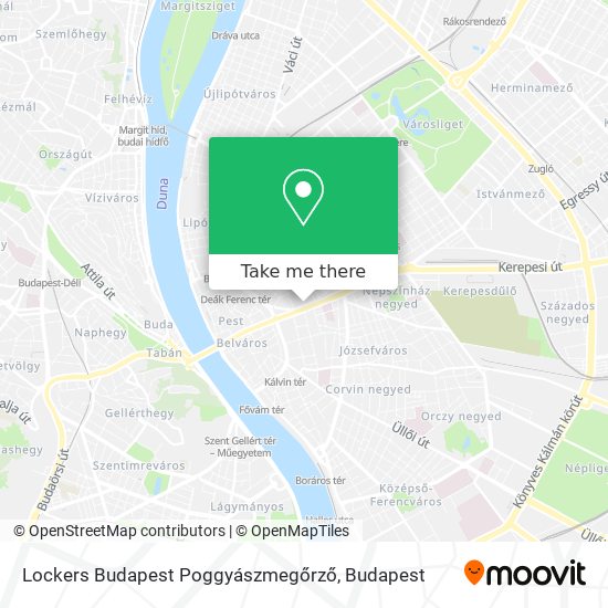 Lockers Budapest Poggyászmegőrző map