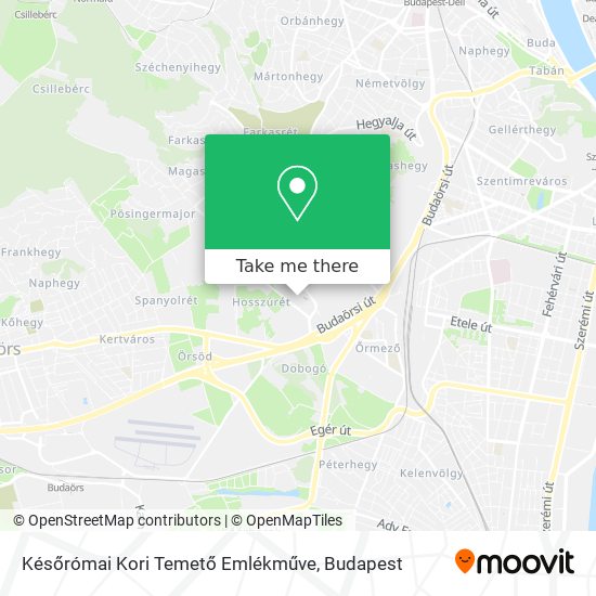 Későrómai Kori Temető Emlékműve map