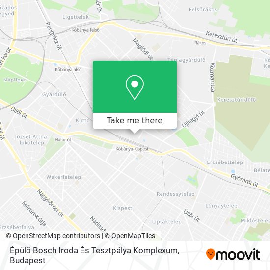 Épülő Bosch Iroda És Tesztpálya Komplexum map