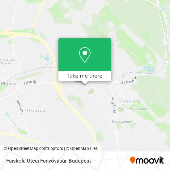 Faiskola Utcai Fenyővásár map