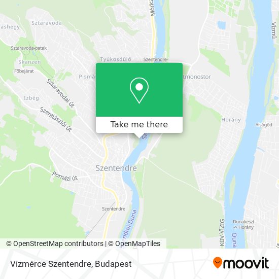 Vízmérce Szentendre map