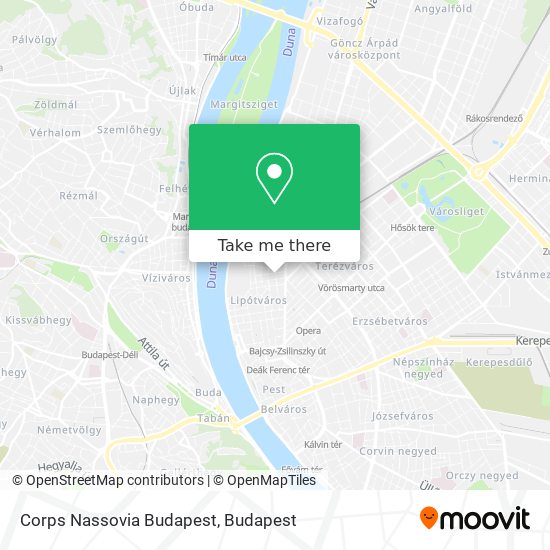 Corps Nassovia Budapest map