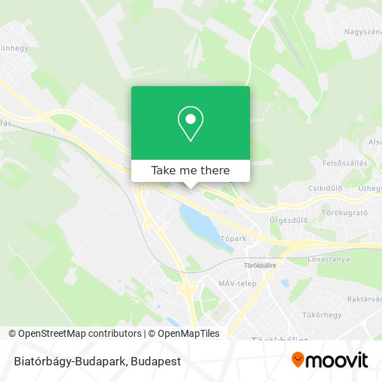 Biatórbágy-Budapark map