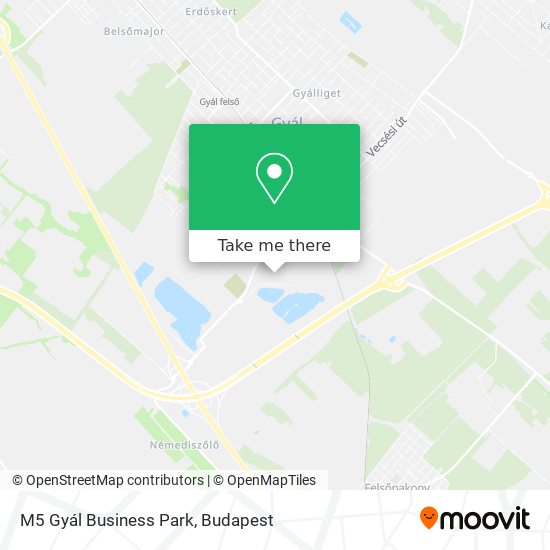 M5 Gyál Business Park map