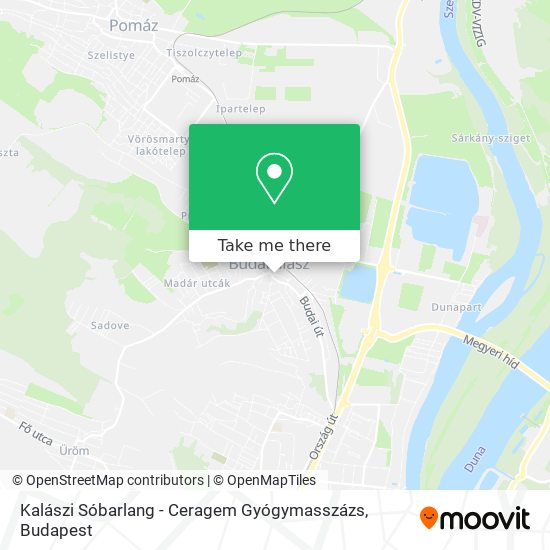 Kalászi Sóbarlang - Ceragem Gyógymasszázs map