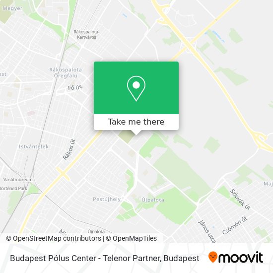 Budapest Pólus Center - Telenor Partner map
