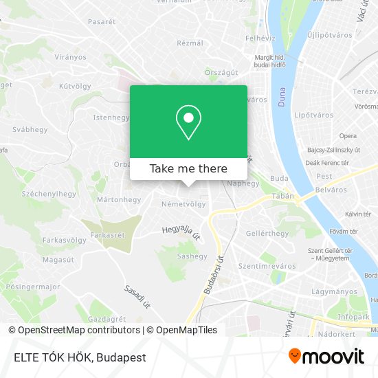 ELTE TÓK HÖK map