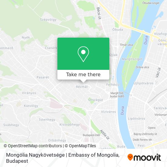 Mongólia Nagykövetsége | Embassy of Mongolia map