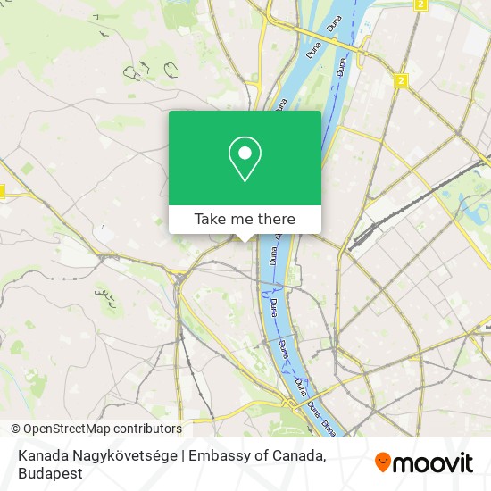 Kanada Nagykövetsége | Embassy of Canada map