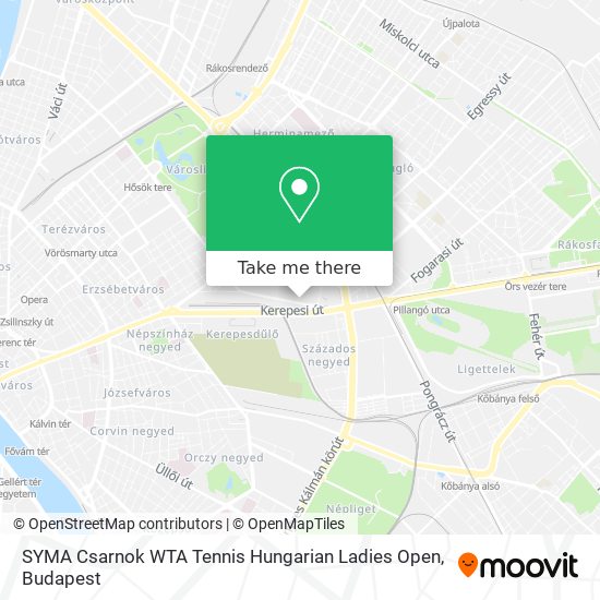 SYMA Csarnok WTA Tennis Hungarian Ladies Open map