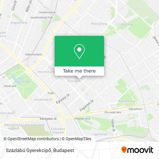 Százlábú Gyerekcipő map