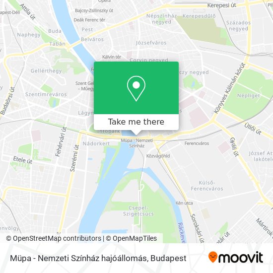 Müpa - Nemzeti Színház hajóállomás map